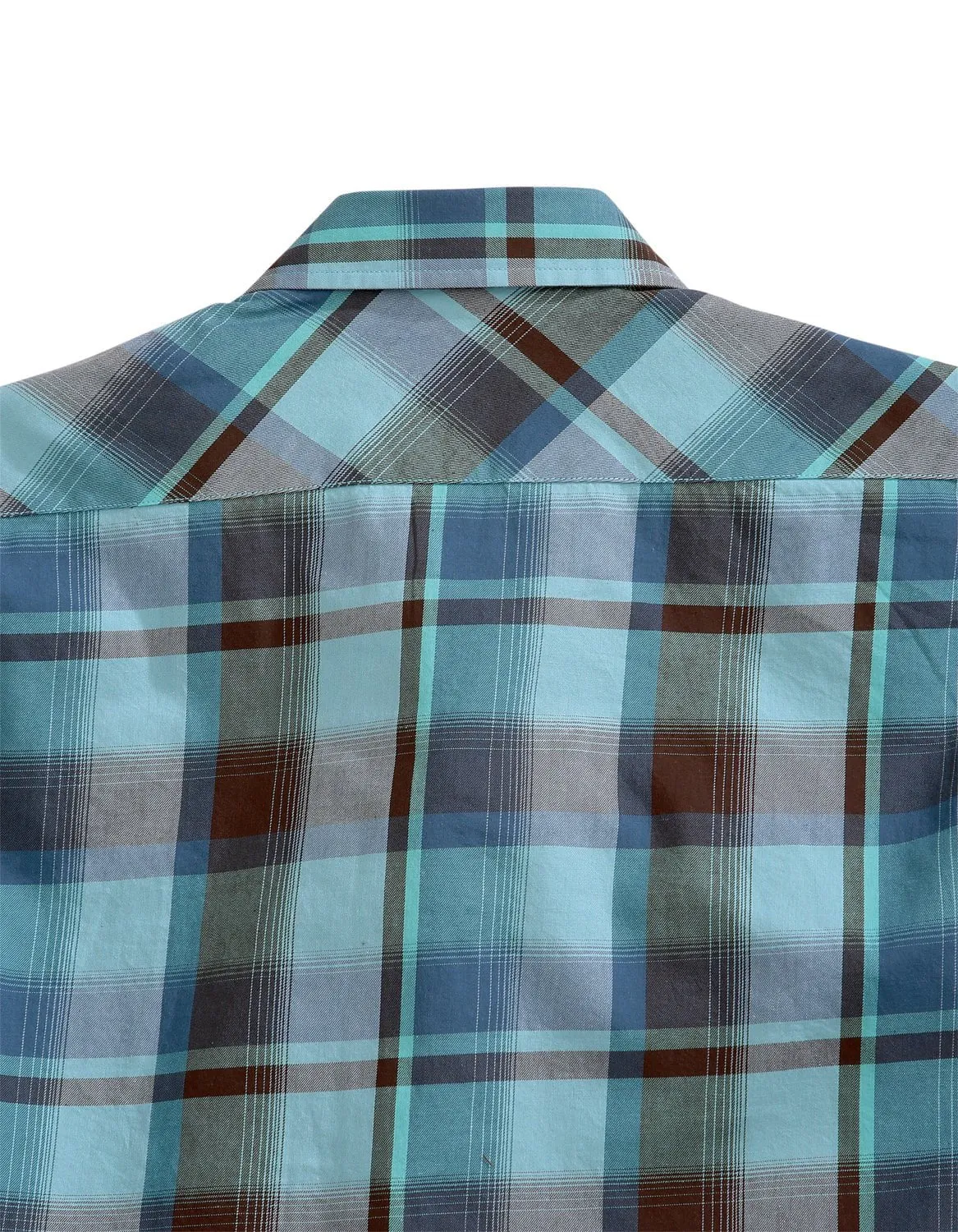 Current Style Breathable Style Tin Haul Mens Blue 100% Cotton West Check L/S Shirt