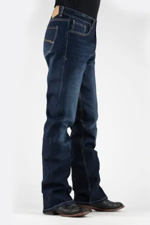 Tin Haul Mens Blue Cotton Blend 421 Fit Two Color Jeans Lightweight Form Tin Haul Mens Blue Cotton Blend 421 Fit Two Color Jeans Effortless Look Relaxed Style Bold