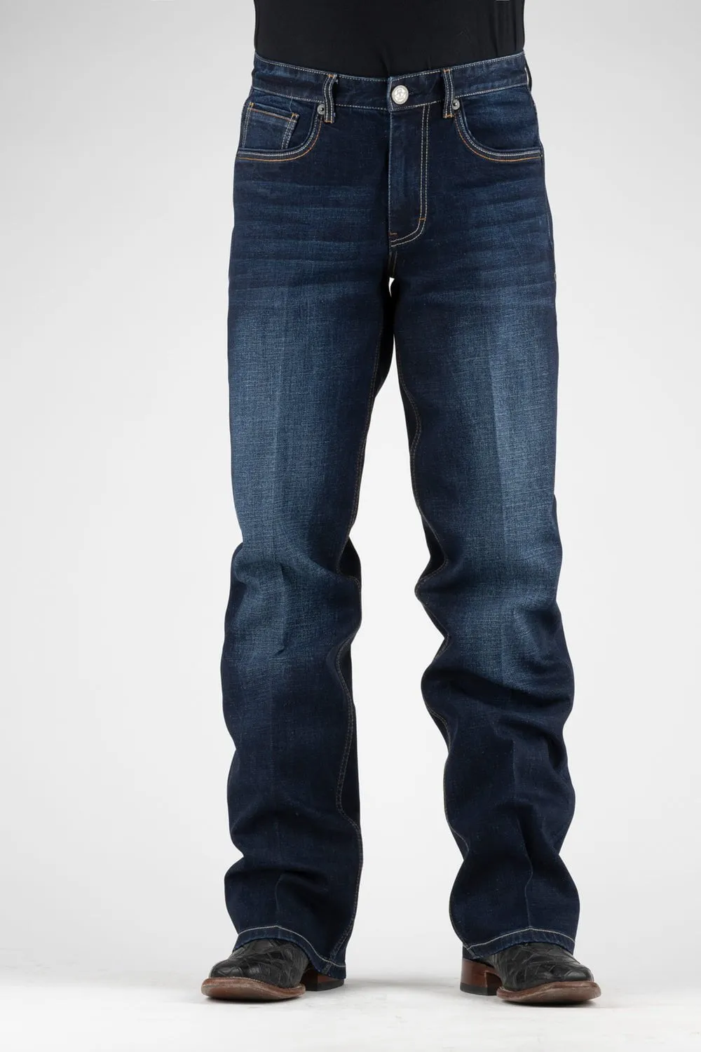 Tin Haul Mens Blue Cotton Blend 421 Fit Two Color Jeans Timeless Match