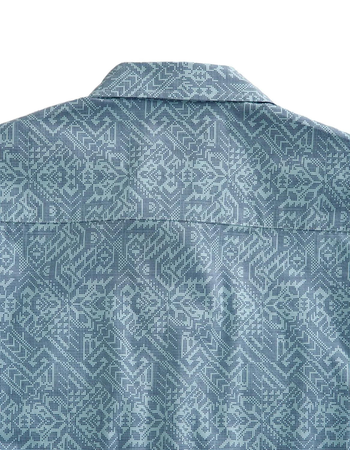 Tin Haul Mens Dot Matrix Aztec Blue 100% Cotton L/S Shirt City Exploration Comfortable Wear