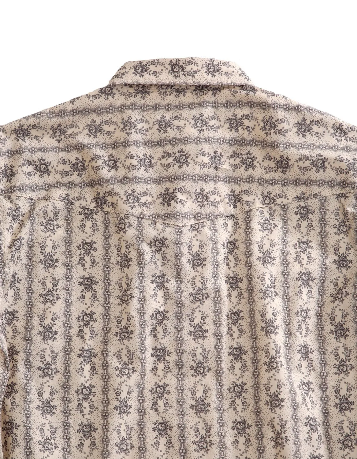 Tin Haul Mens Frontier Wallpaper Grey 100% Cotton S/S Shirt Seamless Shoulder Construction