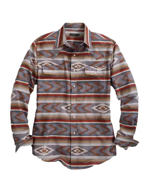Tin Haul Mens Grey 100% Cotton Arrowhead Serape L/S Shirt Simple Elegance Cocktail Event Tin Haul Mens Grey 100% Cotton Arrowhead Serape L/S Shirt