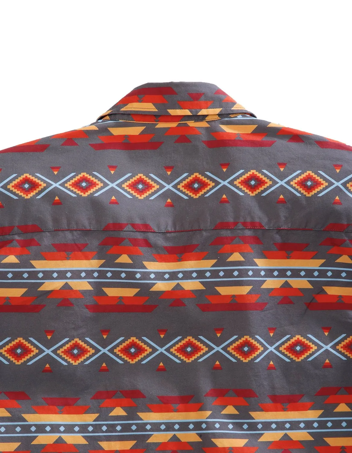 Tin Haul Mens Grey 100% Cotton Fire Aztec S/S Shirt Beach Ready