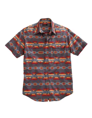Tin Haul Mens Grey 100% Cotton Fire Aztec S/S Shirt Perfect Layer Tin Haul Mens Grey 100% Cotton Fire Aztec S/S Shirt V-Neck
