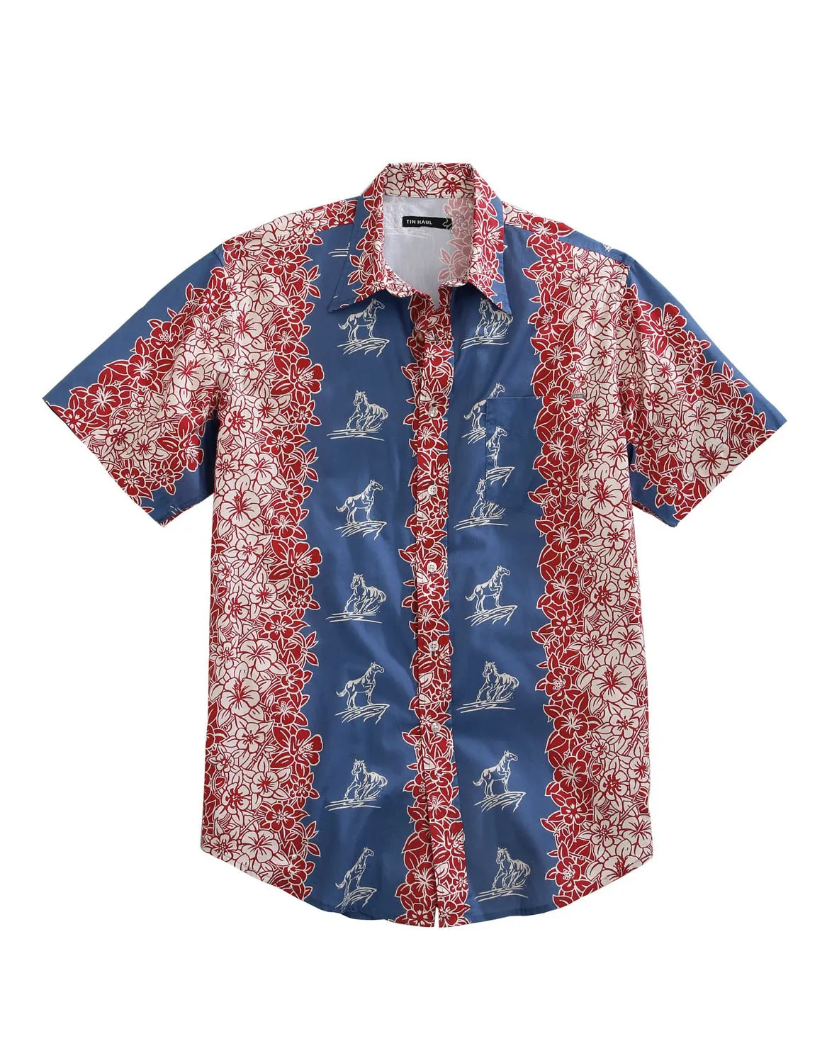 Versatile Piece decorative element Tin Haul Mens Multi-Color 100% Cotton Paniolo Tropical BD S/S Shirt