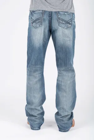 Tin Haul Mens Regular Joe Deco Stitch Blue 100% Cotton Jeans Everyday Use Wear Anytime Tin Haul Mens Regular Joe Deco Stitch Blue 100% Cotton Jeans