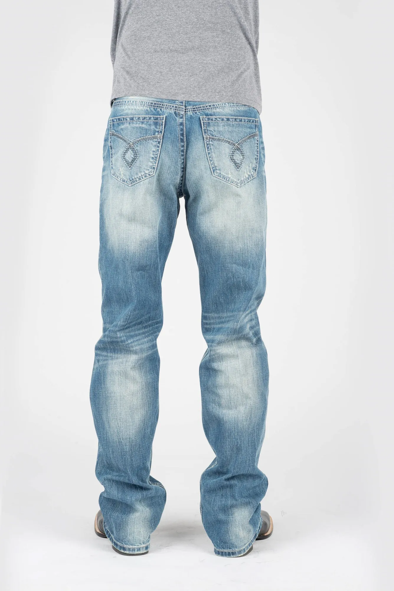 Tin Haul Mens Regular Joe Loop Back Blue 100% Cotton Jeans Multipurpose Utility Pockets