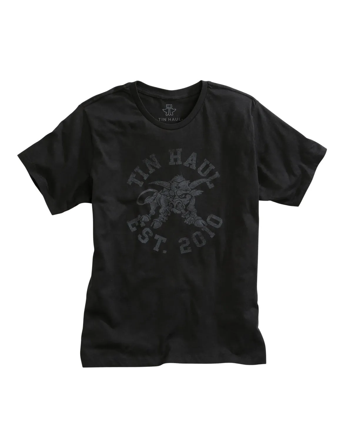 Tin Haul Unisex Black 100% Cotton Angry Bull S/S T-Shirt Unisex Option