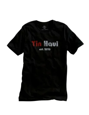 Tin Haul Unisex Black 100% Cotton est 2010 S/S T-Shirt Fashionable Option Plaid Design Tin Haul Unisex Black 100% Cotton est 2010 S/S T-Shirt