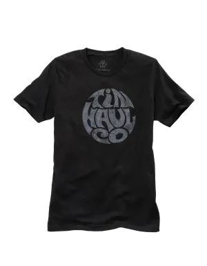 Tin Haul Unisex Black 100% Cotton Logo in Circle S/S T-Shirt Ombre effect Tin Haul Unisex Black 100% Cotton Logo in Circle S/S T-Shirt Runway Inspired