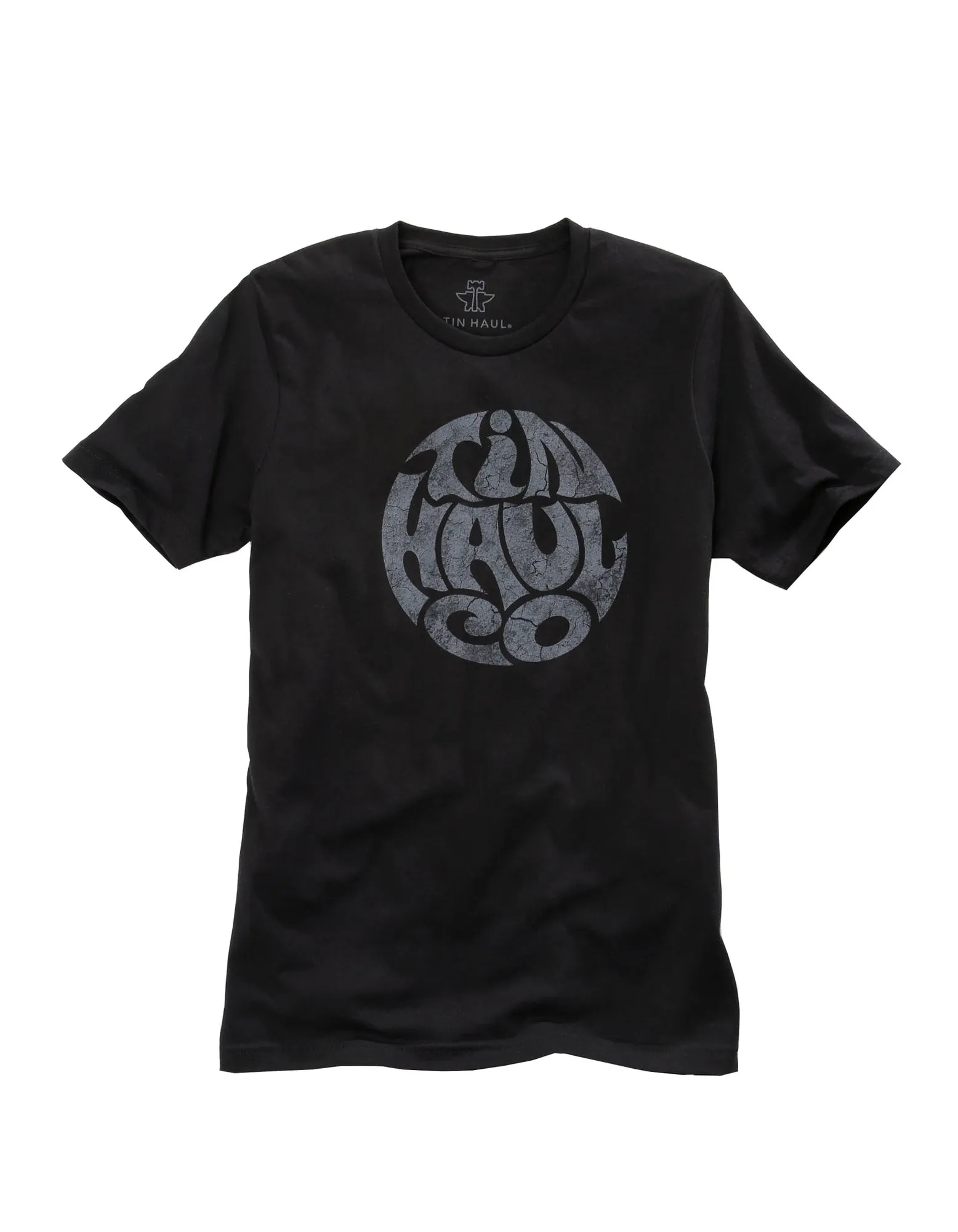 Tin Haul Unisex Black 100% Cotton Logo in Circle S/S T-Shirt Runway Inspired