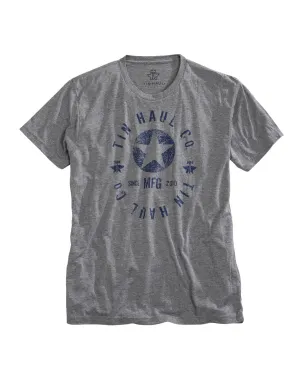 Tin Haul Unisex Grey Cotton Blend Star MFG S/S T-Shirt Performance Fabric Odor Control Fabric Tin Haul Unisex Grey Cotton Blend Star MFG S/S T-Shirt