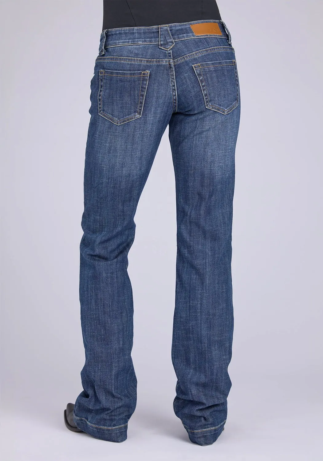 Luxury Textured Athlete Fit Easywear Style Tin Haul Womens 280 Rosie Fit Flaps Blue Cotton Blend Go To Jeans