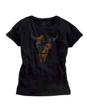Tin Haul Womens Black 100% Cotton Arrowhead Cactus S/S T-Shirt Cool Wear Tagless label Tin Haul Womens Black 100% Cotton Arrowhead Cactus S/S T-Shirt