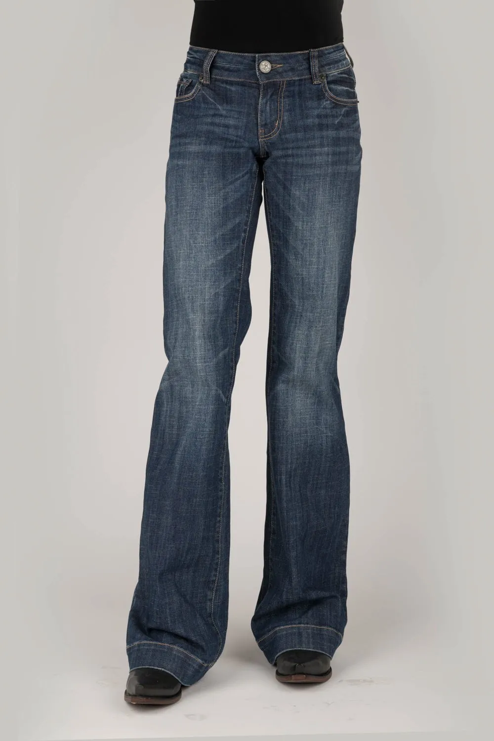 Night Out Everyday Holiday Vibes Tin Haul Womens Blue Cotton Blend 460 Ella Double Loop Jeans
