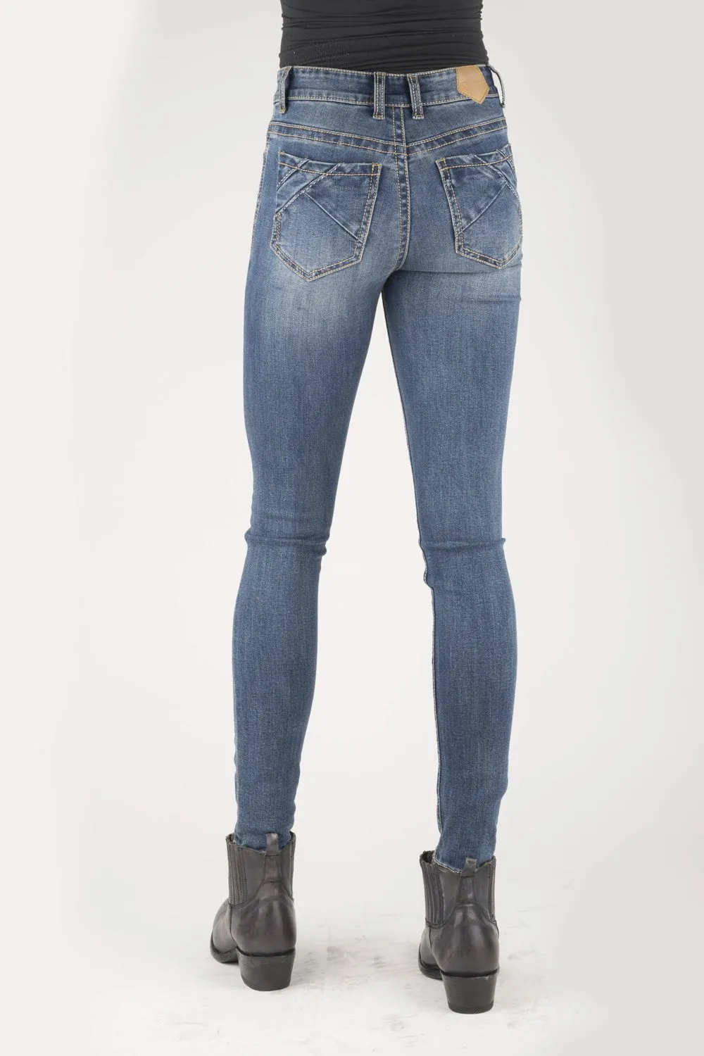 Tin Haul Womens Blue Cotton Blend 515 Sunny Skinny Jeans Casual Classic Organic Cotton