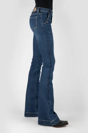 Tin Haul Womens Blue Cotton Blend Libby Fit 4 Button Jeans Smart touch Tin Haul Womens Blue Cotton Blend Libby Fit 4 Button Jeans Must Have Wear Neutral Outfit Piece