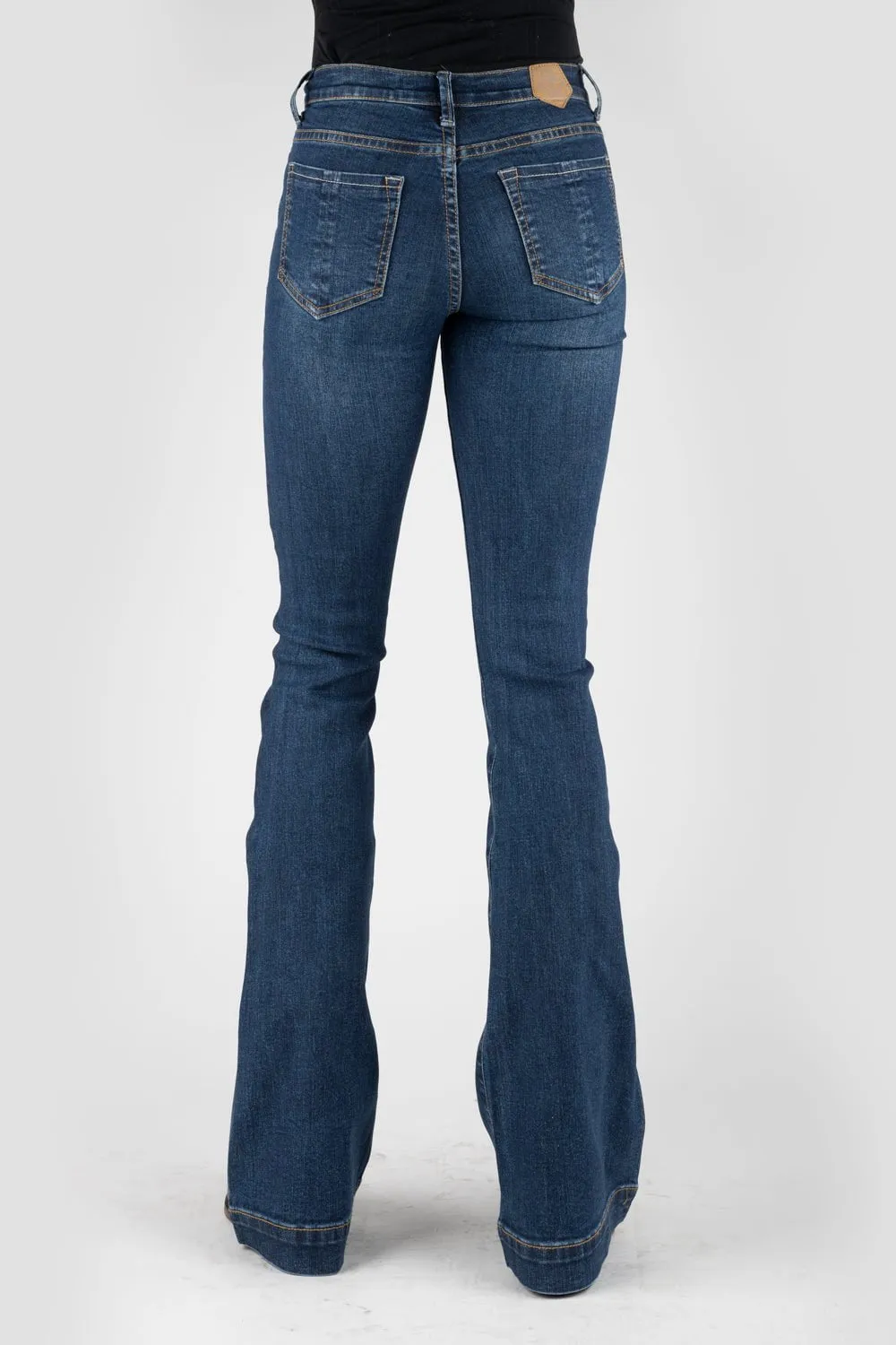 Staple Piece Tin Haul Womens Blue Cotton Blend Libby Fit 4 Button Jeans