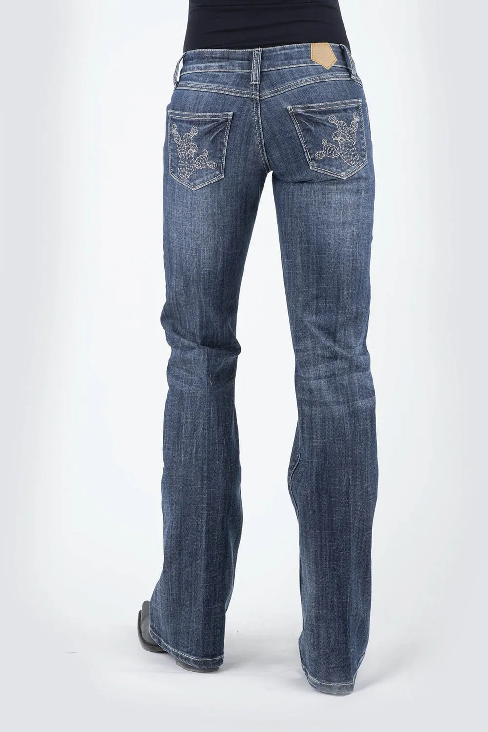 Tin Haul Womens Blue Cotton Blend Rosie Cactus Jeans Regular Look