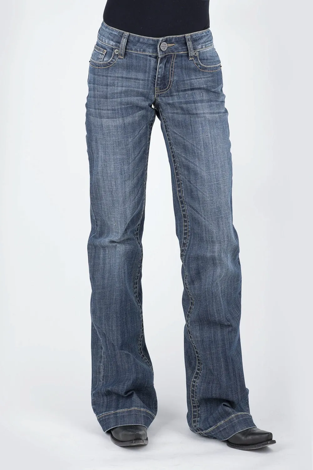 Tin Haul Womens Blue Ella Trouser Small Loop 460 Jeans Classic Design