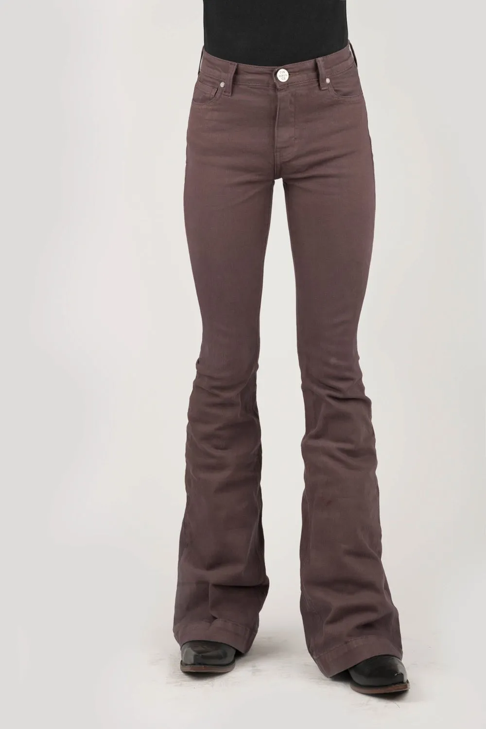 Tin Haul Womens Brown Cotton Blend 595 Libby Plain Jeans Fit For Every Day Lightweight Material