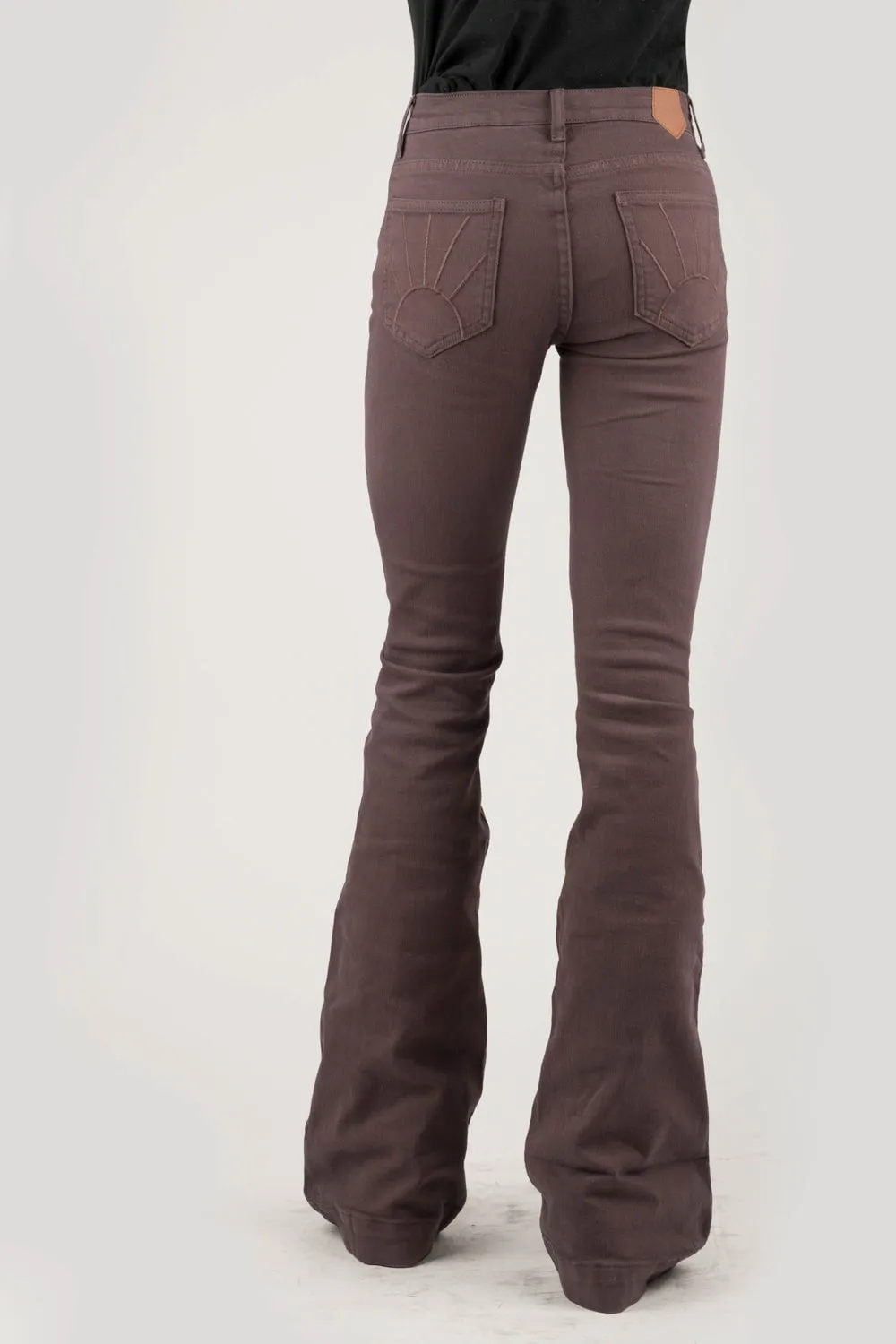 Tin Haul Womens Brown Cotton Blend 595 Libby Plain Jeans Sleek Waist Design Total Comfort