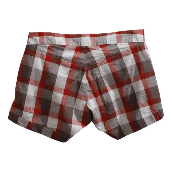 Tin Haul Womens Buckeye Check Red/Grey 100% Cotton Casual Shorts summer breeze