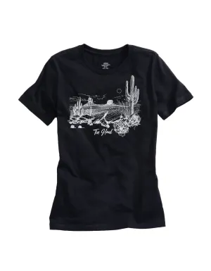 Tin Haul Womens Desert Lines Black 100% Cotton S/S T-Shirt Fashion Trends Premium Comfort Tin Haul Womens Desert Lines Black 100% Cotton S/S T-Shirt