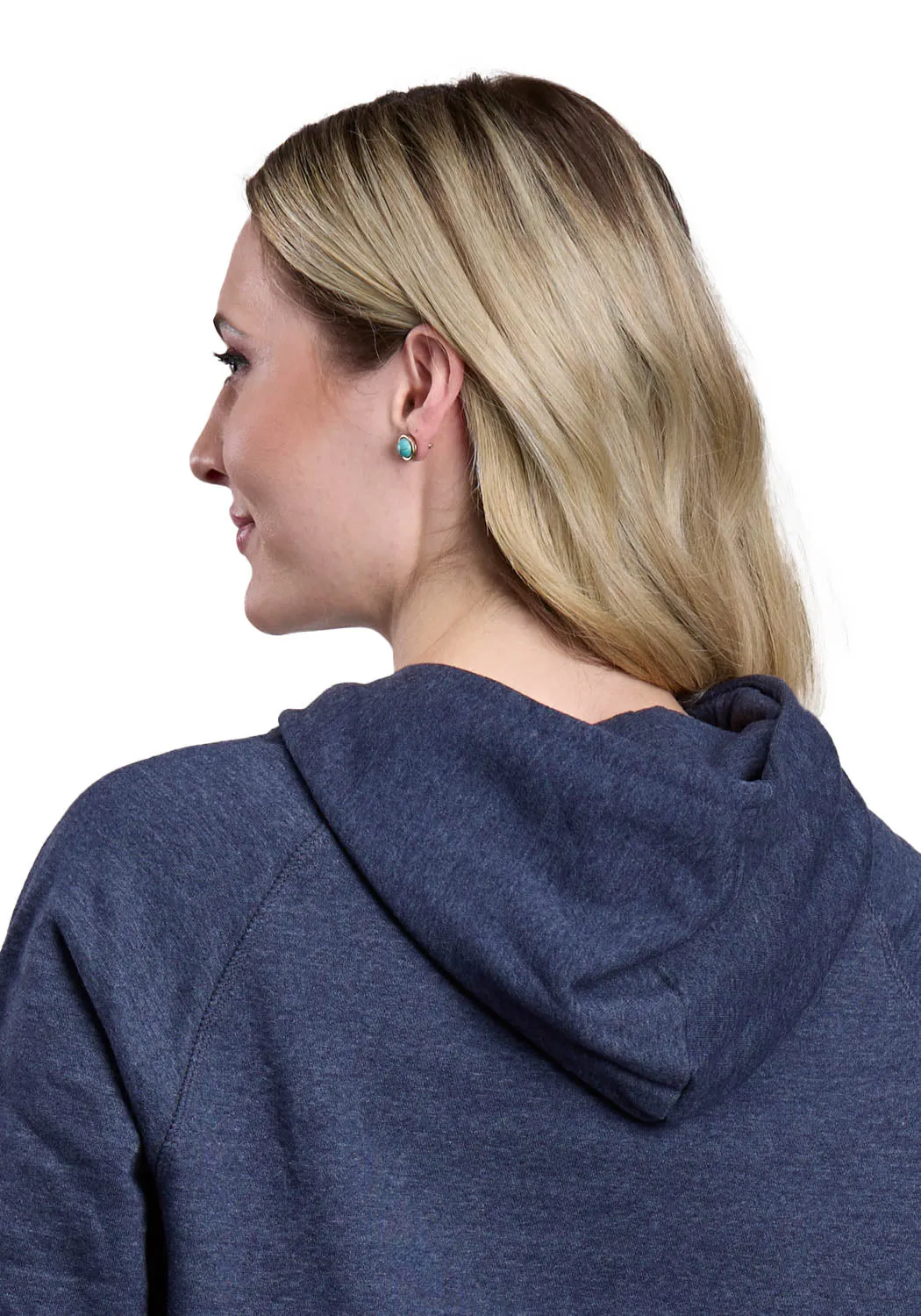 Tin Haul Womens Girl On A Horse Navy Cotton Blend Hoodie Chill Outfit Streetwear Fan Holiday Vibes Date Night Casual Friday
