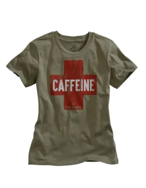 Tin Haul Womens Grey 100% Cotton Need Caffeine S/S T-Shirt Anti Static Material Static Dissipating Fiber Tin Haul Womens Grey 100% Cotton Need Caffeine S/S T-Shirt