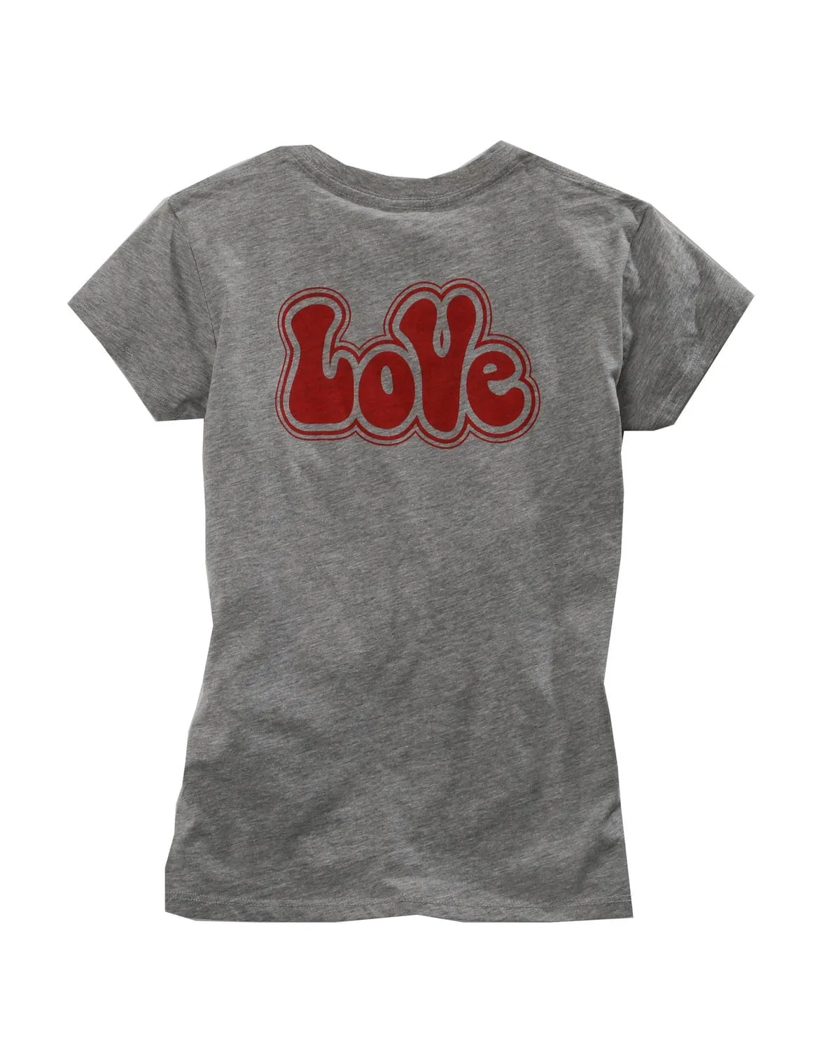 Tin Haul Womens Grey Cotton Blend Bubble Letter Logo S/S T-Shirt Relaxed Silhouette