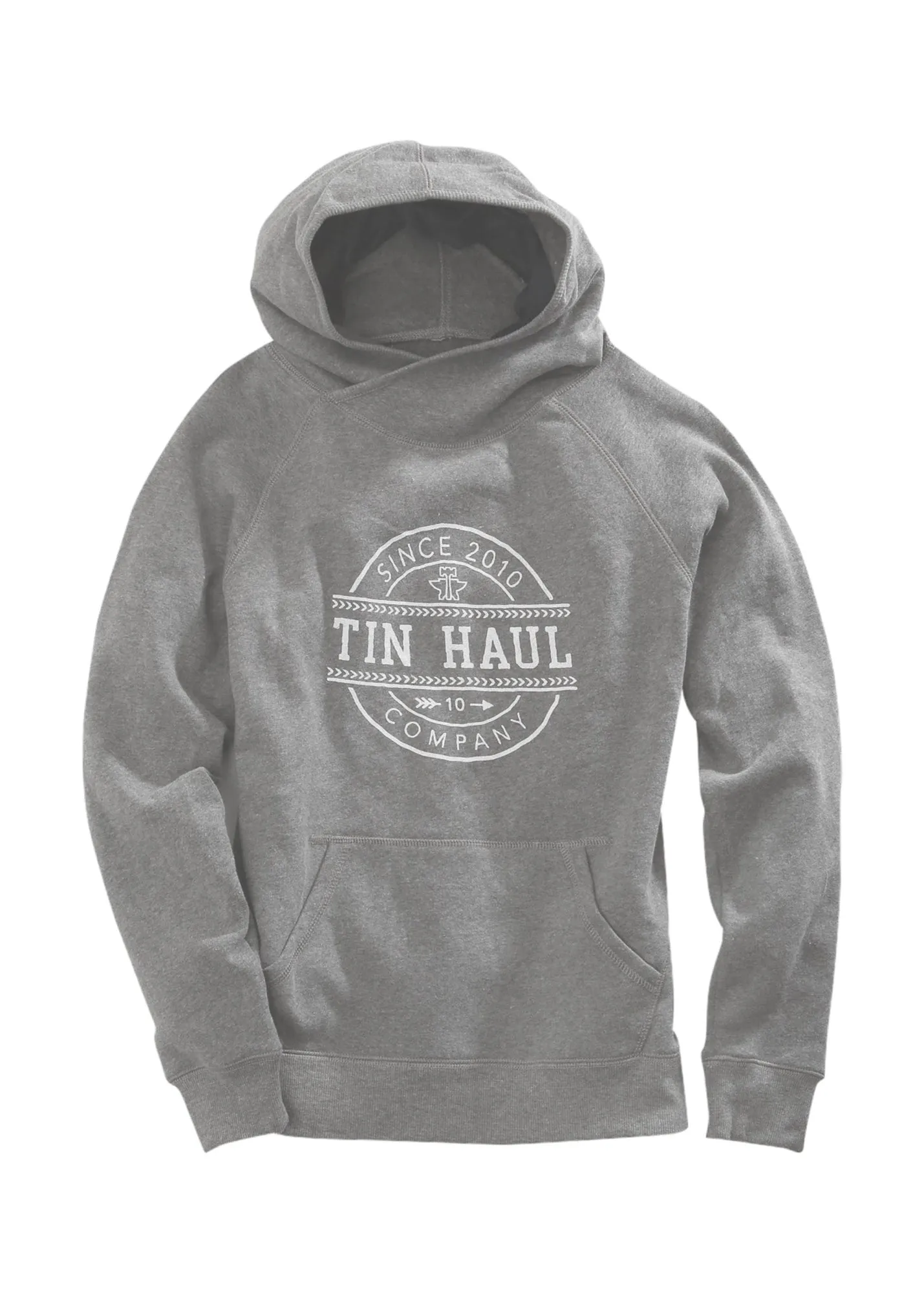 Simple Attire Eco Friendly Lightweight Modern Tin Haul Womens Since 2010 Circle Grey Cotton Blend Hoodie