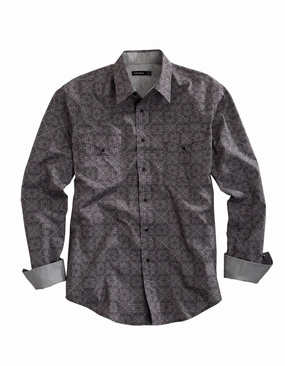 Tin Haul Mens Arrow Points Grey 100% Cotton L/S Shirt Non Iron Construction elegant design Temperature Regulating Tin Haul Mens Arrow Points Grey 100% Cotton L/S Shirt