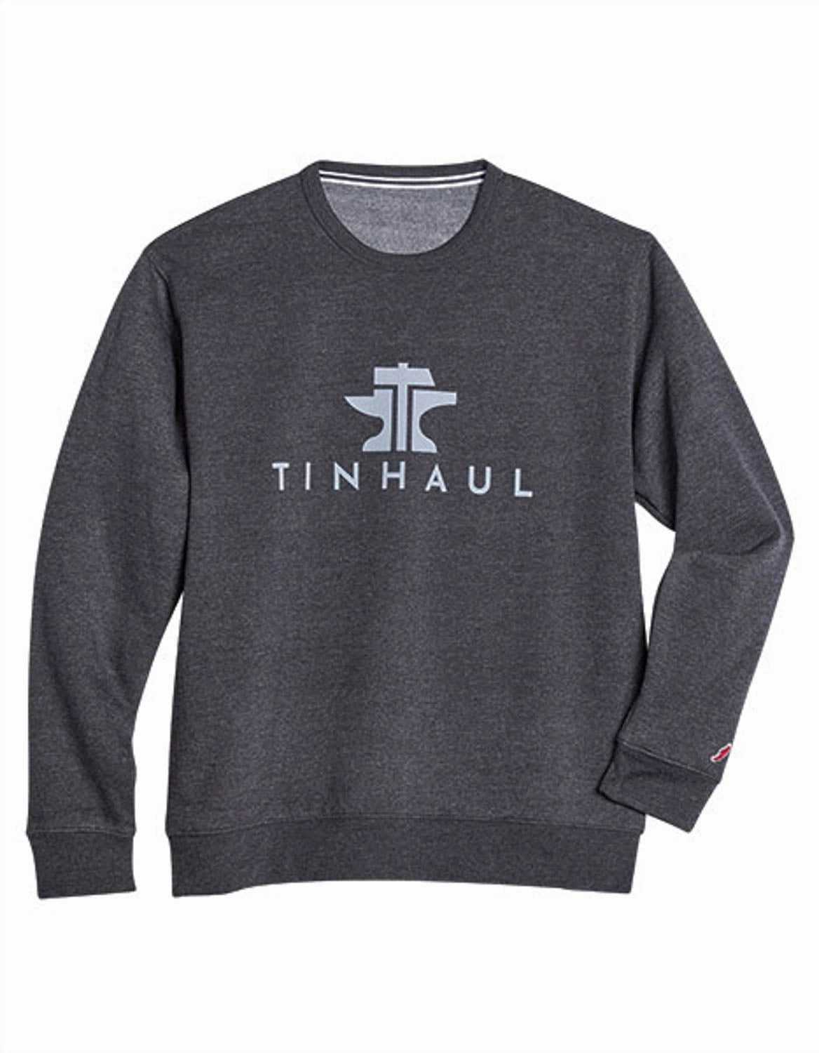 Eco Dye Technique Moisture Wicking Material Tin Haul Mens Ultra Soft Fleece Heather Charcoal Poly/Cotton Sweatshirt
