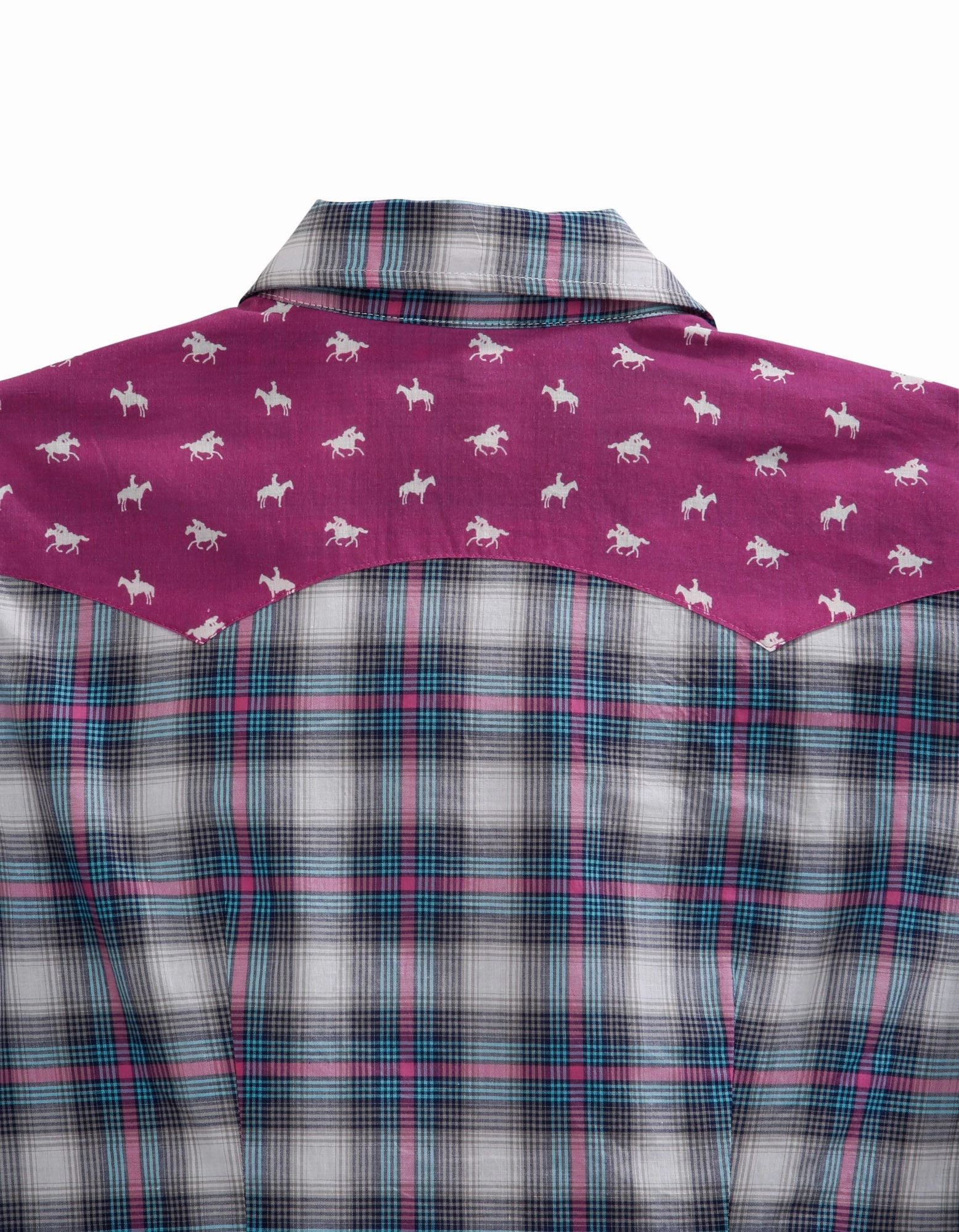 Core Look Tin Haul Womens Blue/Purple 100% Cotton Star Ombre Plaid L/S Shirt