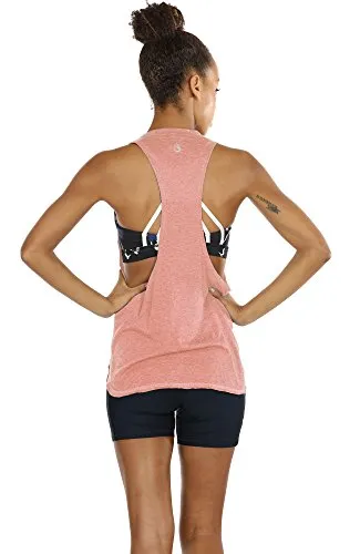 TK16-P icyzone Yoga Tops Activewear Workout Clothes Sports Racerback Tank Tops for Women (Pack of 3)