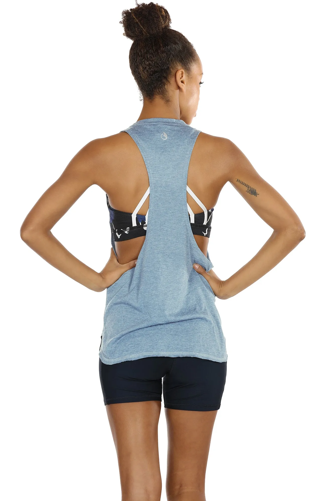TK16-P icyzone Yoga Tops Activewear Workout Clothes Sports Racerback Tank Tops for Women (Pack of 3)