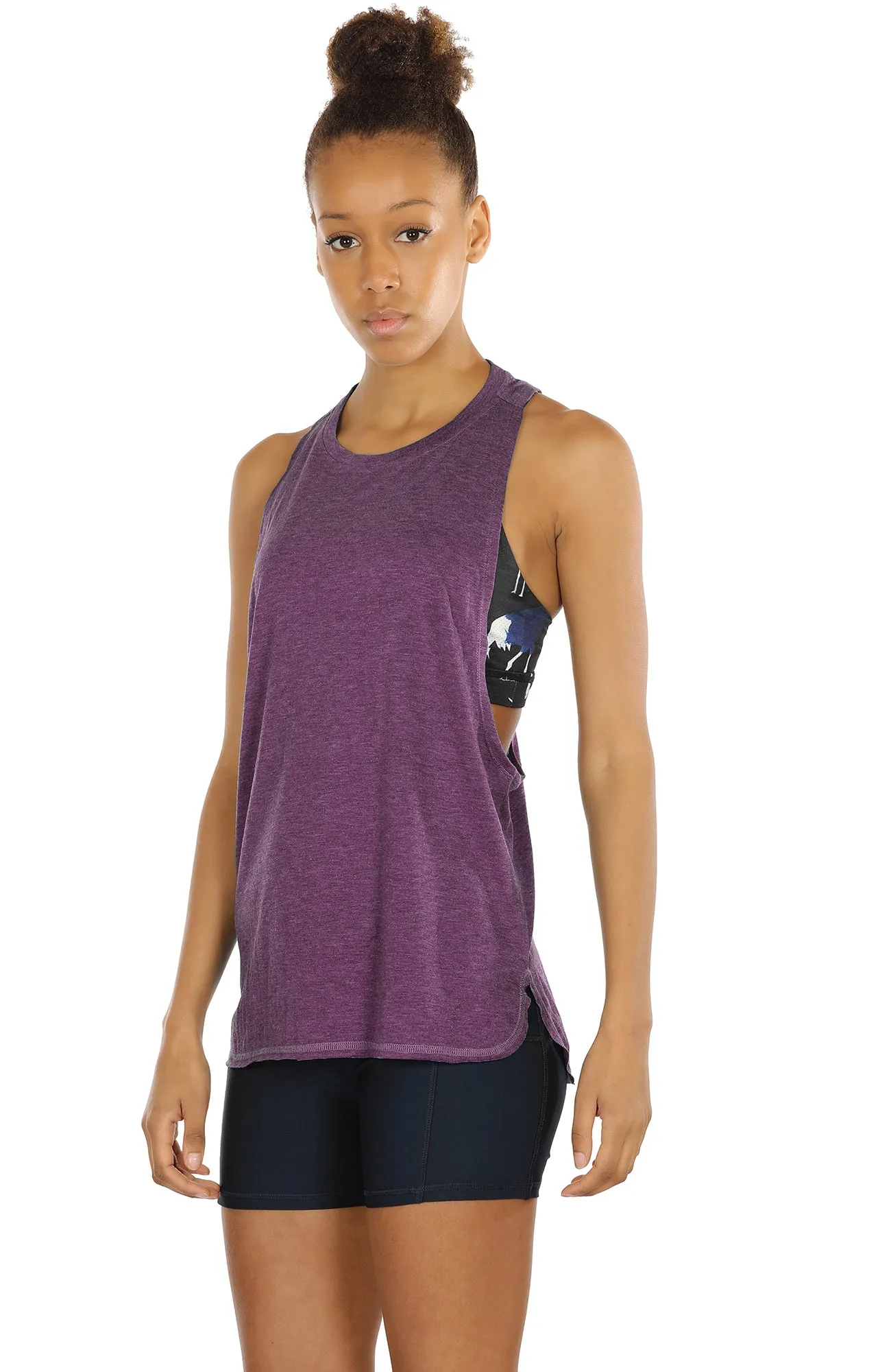 TK16-P icyzone Yoga Tops Activewear Workout Clothes Sports Racerback Tank Tops for Women (Pack of 3)