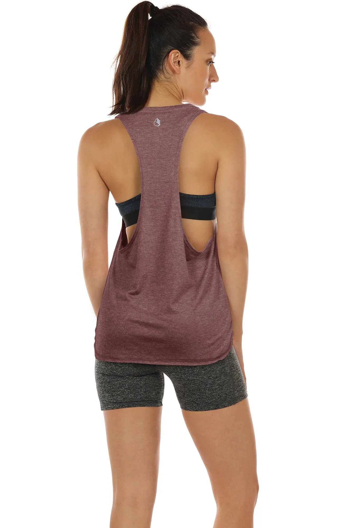 TK16-P icyzone Yoga Tops Activewear Workout Clothes Sports Racerback Tank Tops for Women (Pack of 3)