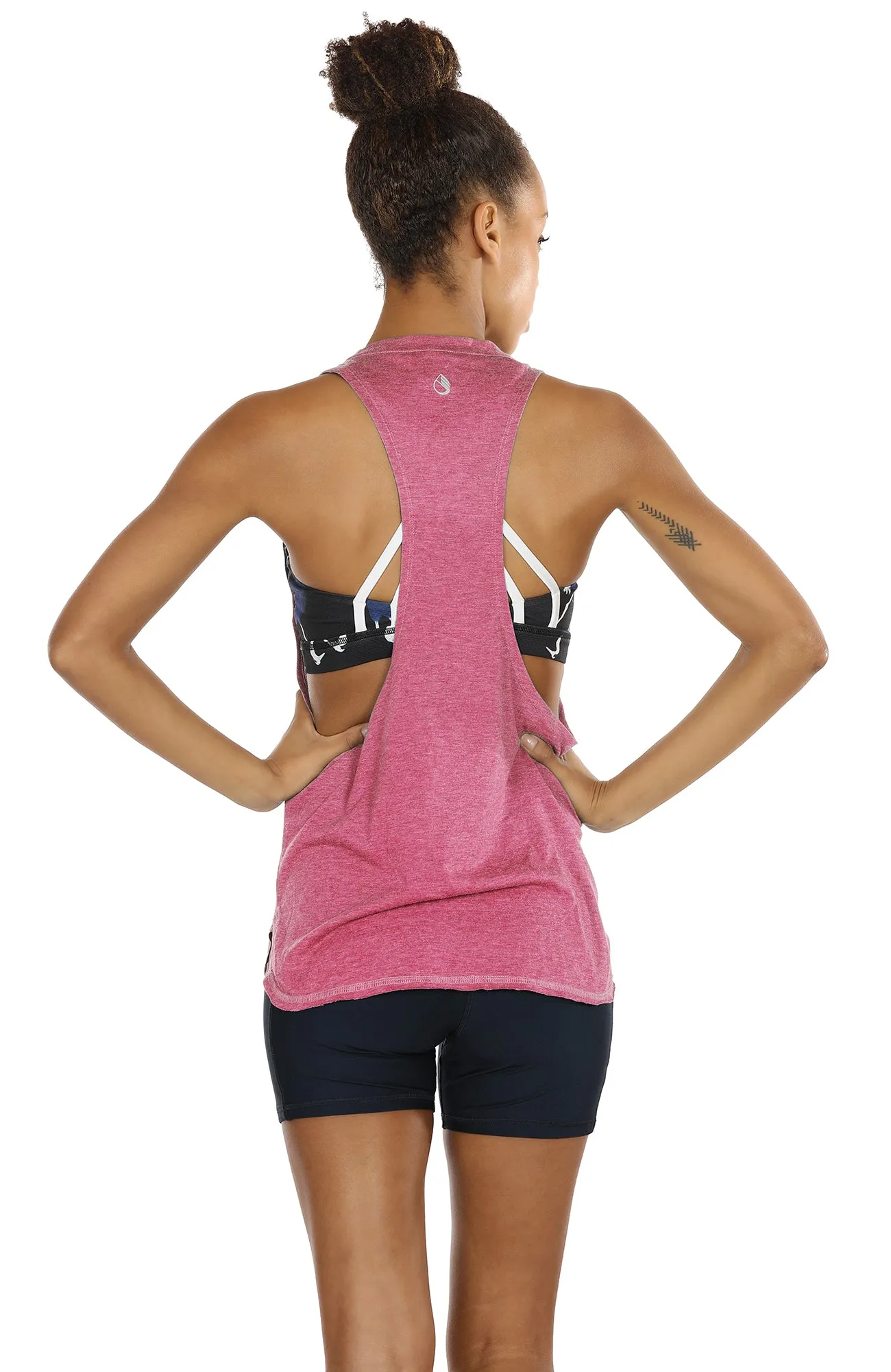 TK16-P icyzone Yoga Tops Activewear Workout Clothes Sports Racerback Tank Tops for Women (Pack of 3)