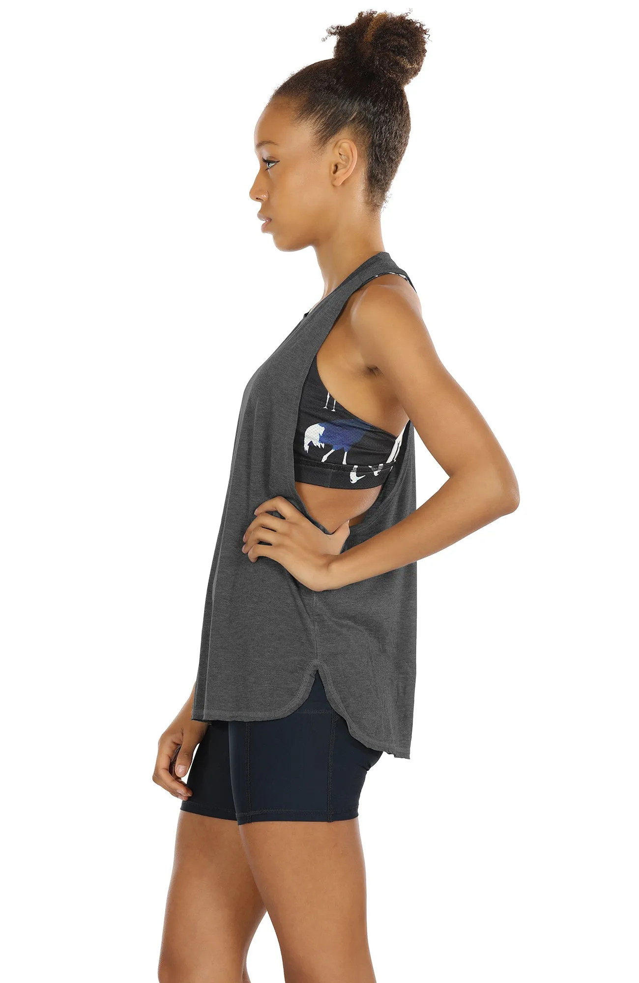 TK16-P icyzone Yoga Tops Activewear Workout Clothes Sports Racerback Tank Tops for Women (Pack of 3)