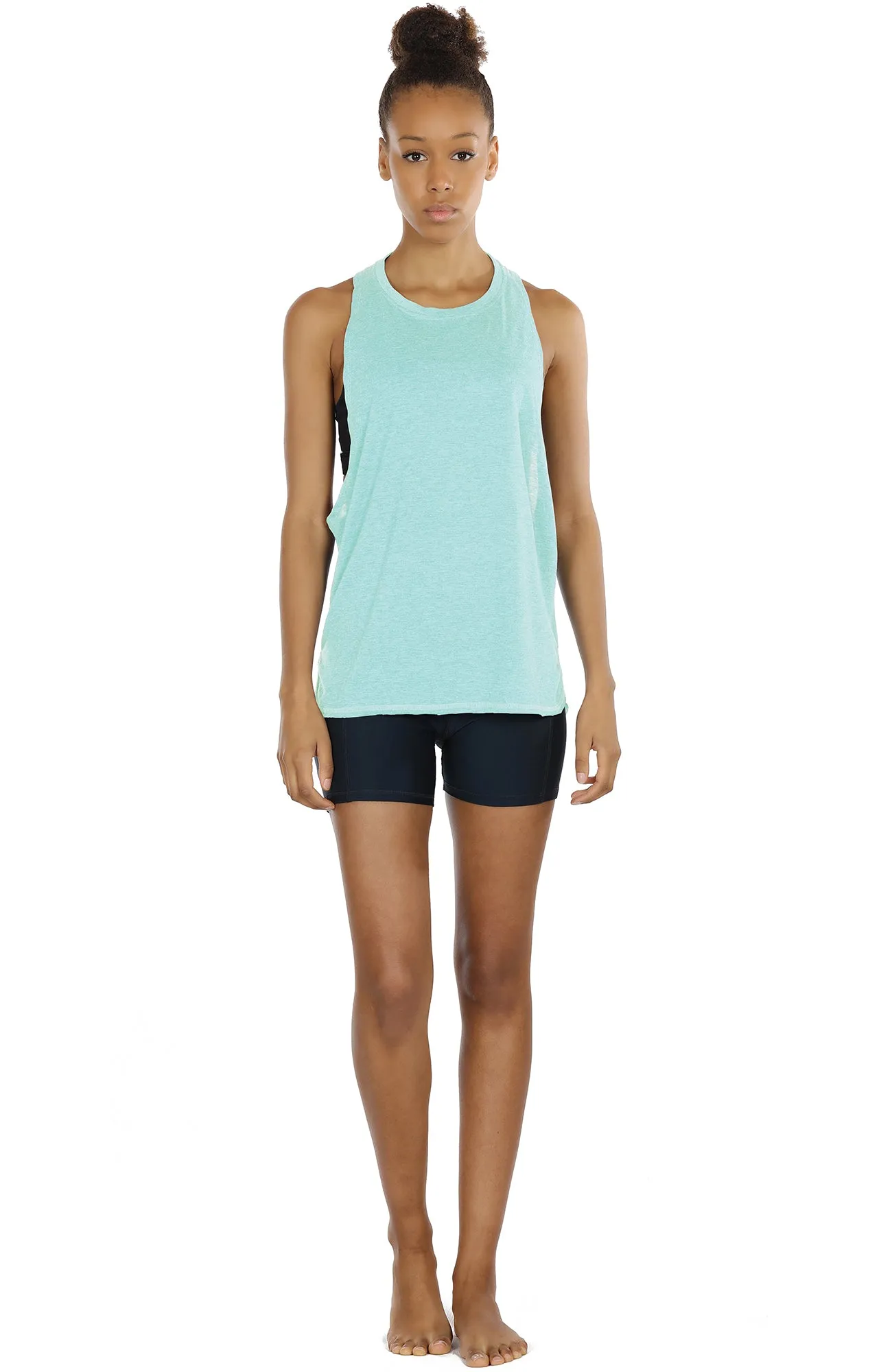 TK16-P icyzone Yoga Tops Activewear Workout Clothes Sports Racerback Tank Tops for Women (Pack of 3)