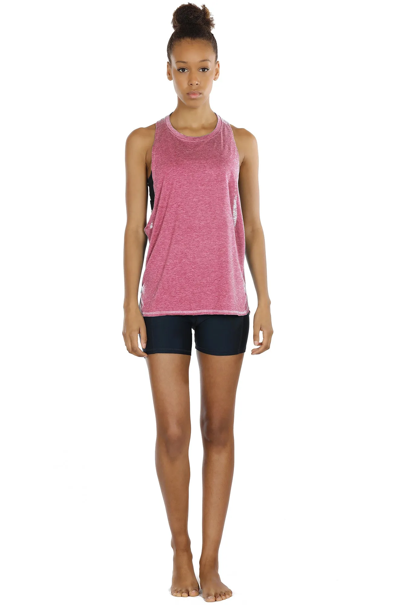 TK16-P icyzone Yoga Tops Activewear Workout Clothes Sports Racerback Tank Tops for Women (Pack of 3)