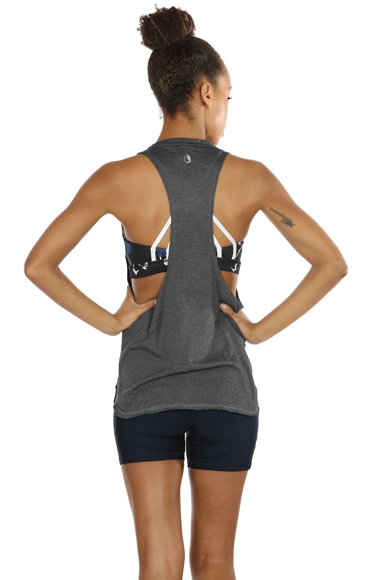 TK16-P icyzone Yoga Tops Activewear Workout Clothes Sports Racerback Tank Tops for Women (Pack of 3)