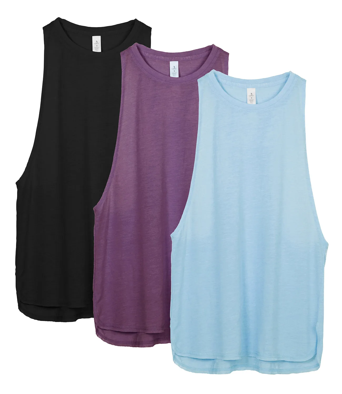 TK16-P icyzone Yoga Tops Activewear Workout Clothes Sports Racerback Tank Tops for Women (Pack of 3)