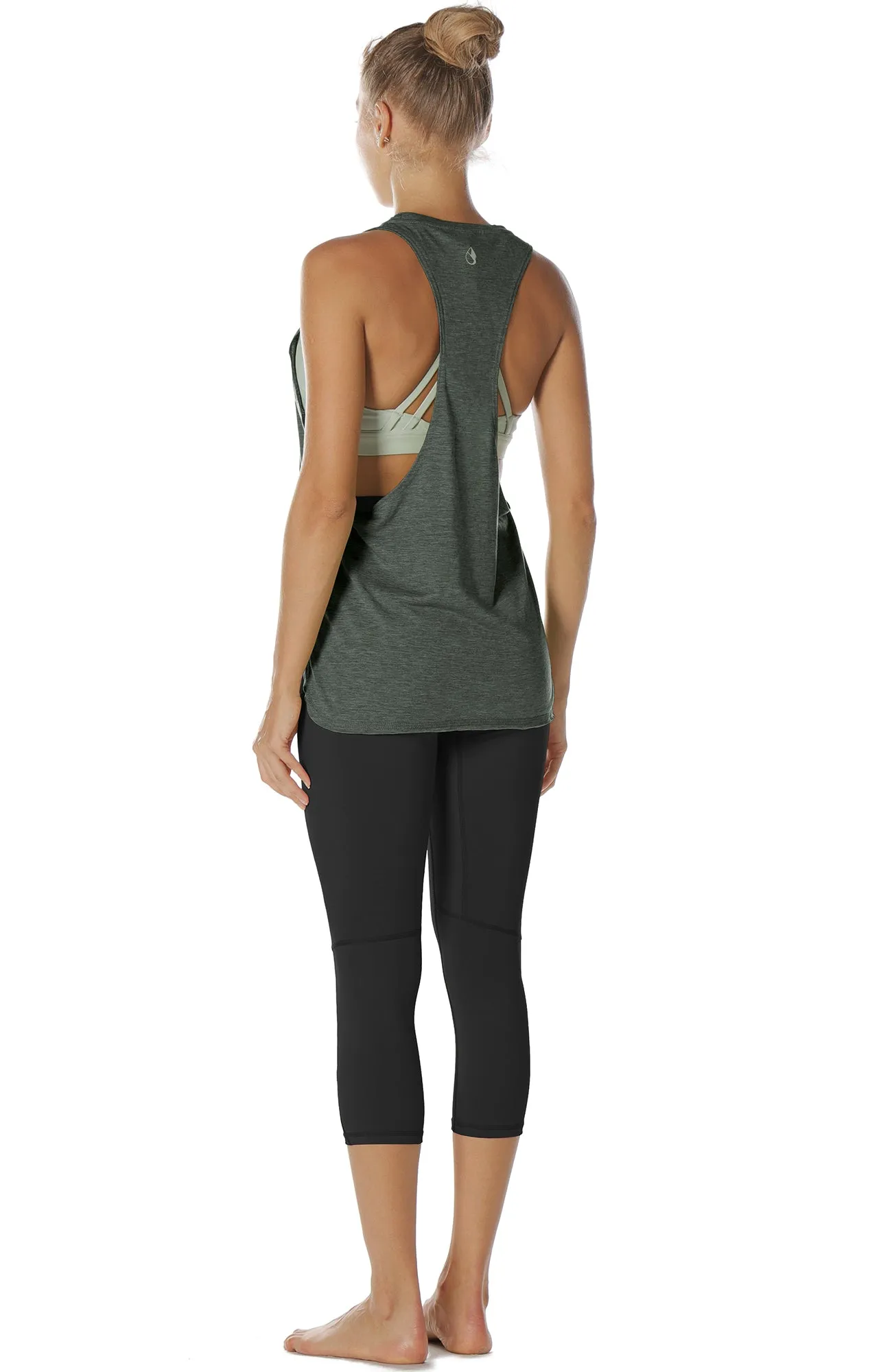 TK16-P icyzone Yoga Tops Activewear Workout Clothes Sports Racerback Tank Tops for Women (Pack of 3)