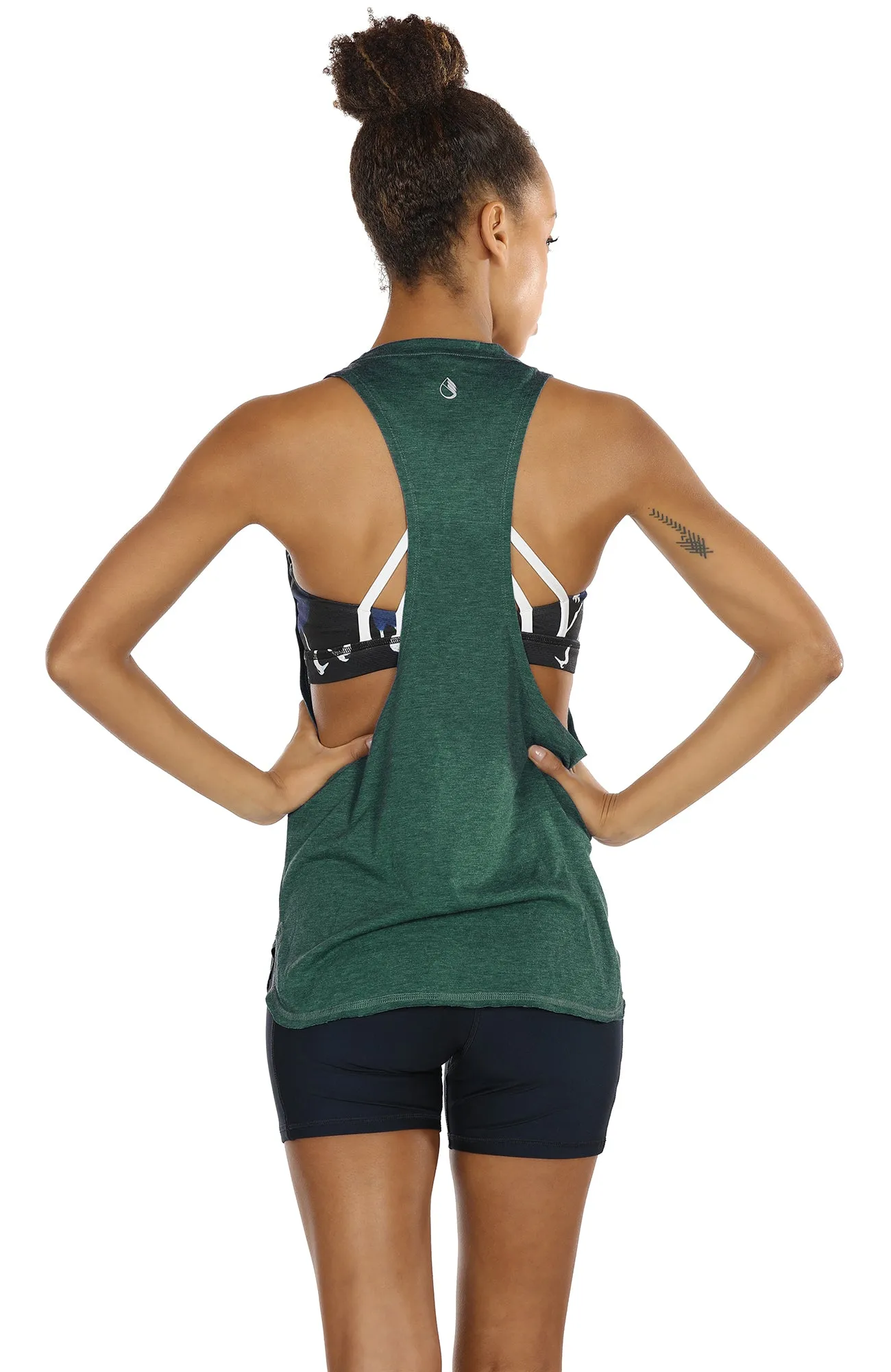 TK16-P icyzone Yoga Tops Activewear Workout Clothes Sports Racerback Tank Tops for Women (Pack of 3)