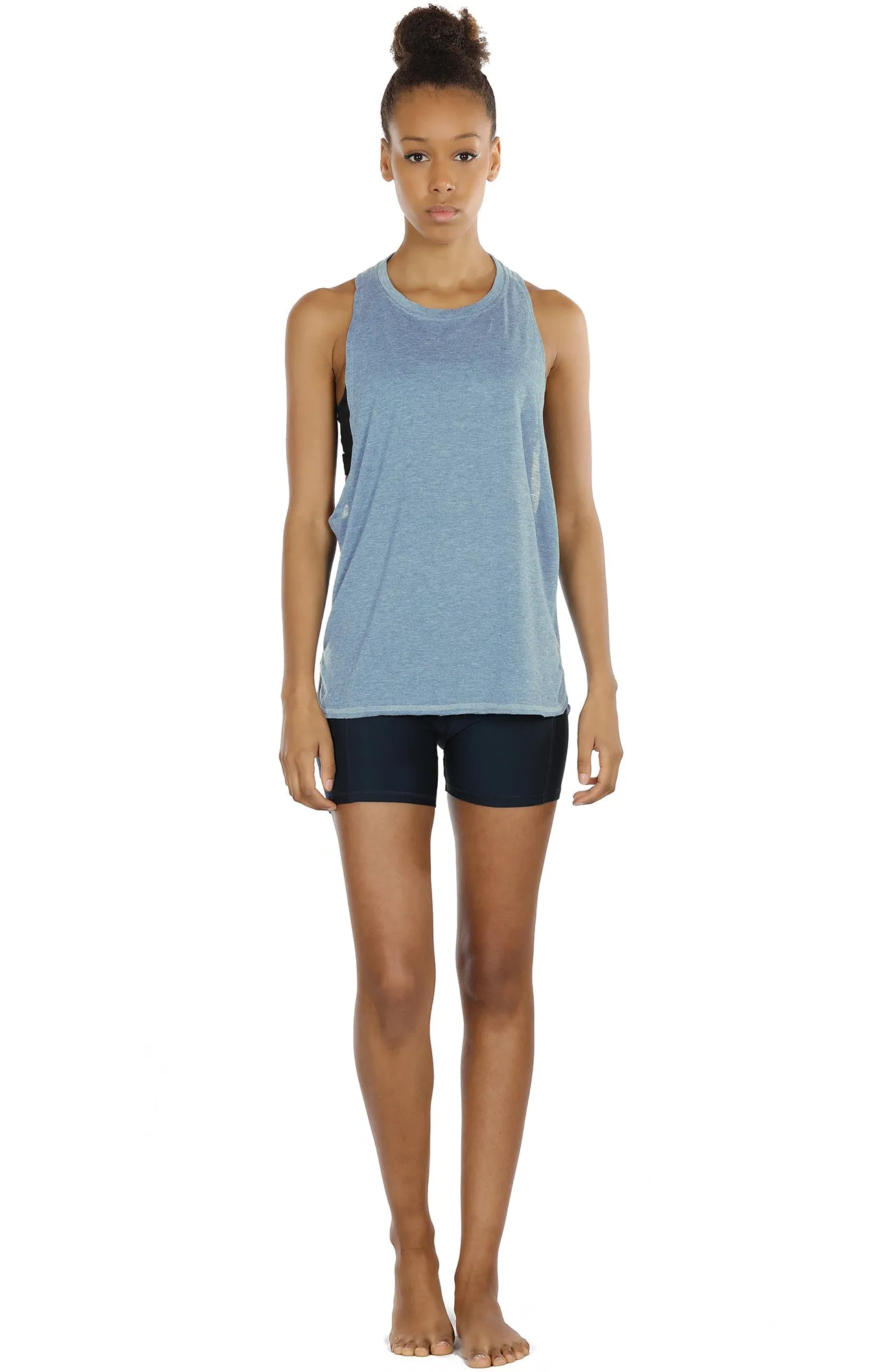 TK16-P icyzone Yoga Tops Activewear Workout Clothes Sports Racerback Tank Tops for Women (Pack of 3)
