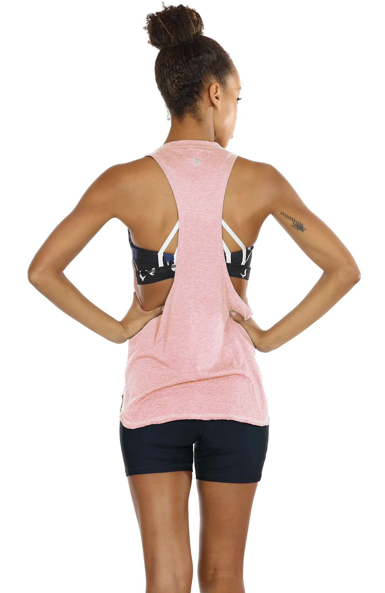 TK16-P icyzone Yoga Tops Activewear Workout Clothes Sports Racerback Tank Tops for Women (Pack of 3)