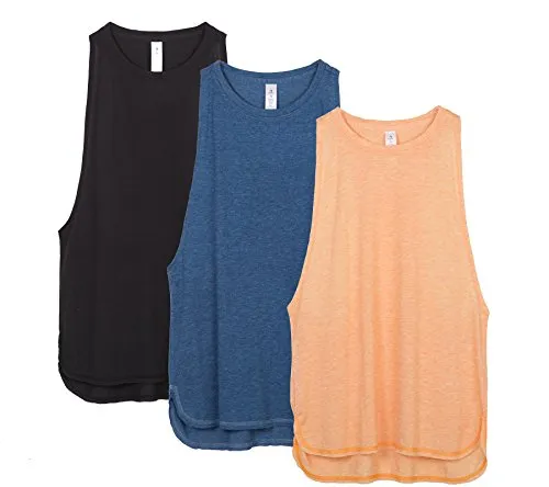 TK16-P icyzone Yoga Tops Activewear Workout Clothes Sports Racerback Tank Tops for Women (Pack of 3)